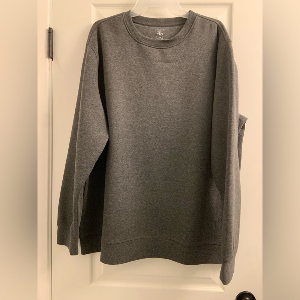 Athletic Works Men's Charcoal Crewneck Sweater